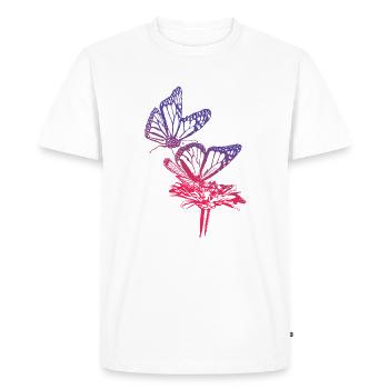 Monarch Butterfly Sketch Graphic Butterfly Lovers - T-shirt Premium bio Homme - blanc - Devant - Nico (187cm)