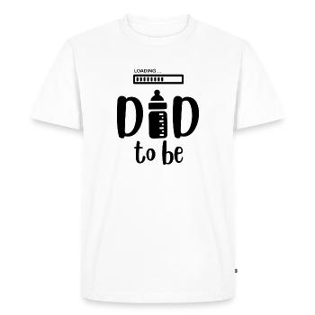 Papa en cours de téléchargement. Cadeau futur Papa - T-shirt Premium bio Homme - blanc - Devant - Nico (187cm)