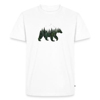 Doux ours maigre - T-shirt Premium bio Homme - blanc - Devant - Nico (187cm)