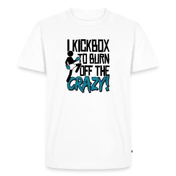 Kickboxing Slogan Kickboxer Boxing Kick Boxing - Men's Premium Organic T-Shirt - white - Front - Nico (187cm)
