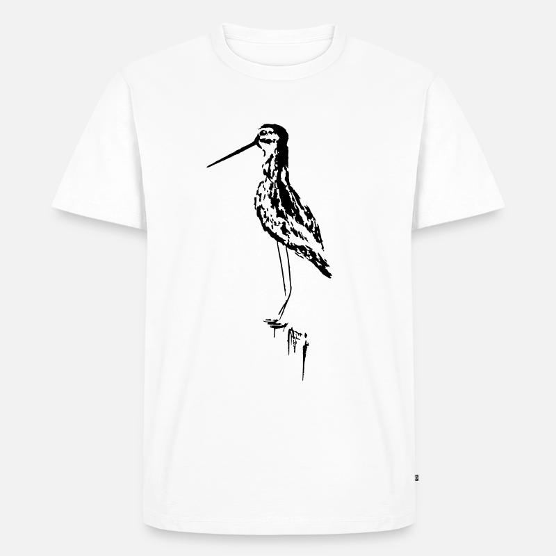 Schnepfe - Männer Premium Bio T-Shirt - Weiß