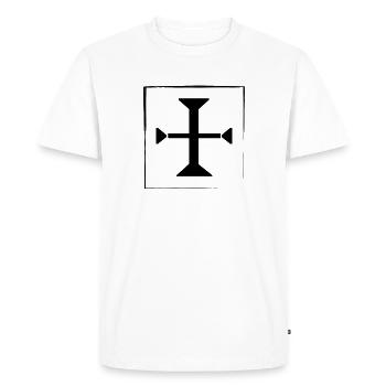Japanese Kanji 10 - Men's Premium Organic T-Shirt - white - Front - Nico (187cm)