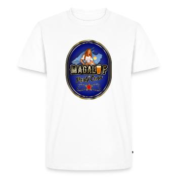 Magaluf Party Crew - Men's Premium Organic T-Shirt - white - Front - Nico (187cm)