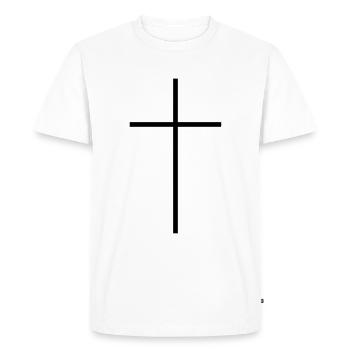 Kreuz Symbol x Christentum Kirchen - T-shirt Premium bio Homme - blanc - Devant - Nico (187cm)