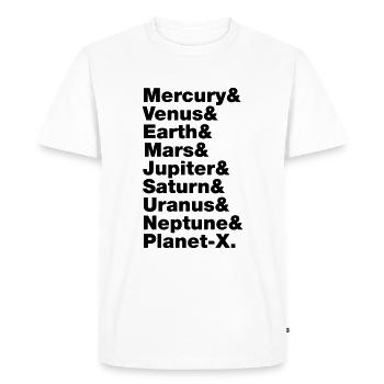 Solar System - Men's Premium Organic T-Shirt - white - Front - Nico (187cm)