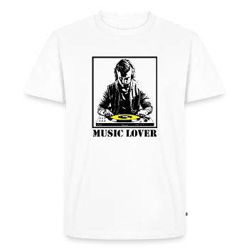 Music lover - Men's Premium Organic T-Shirt - white - Front - Nico (187cm)