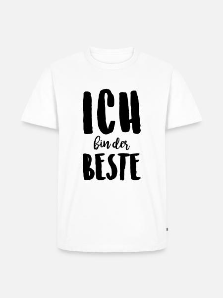 Ich bin der Beste - Männer Premium Bio T-Shirt - Weiß