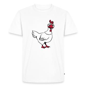 Angry chicken - Men's Premium Organic T-Shirt - white - Front - Nico (187cm)