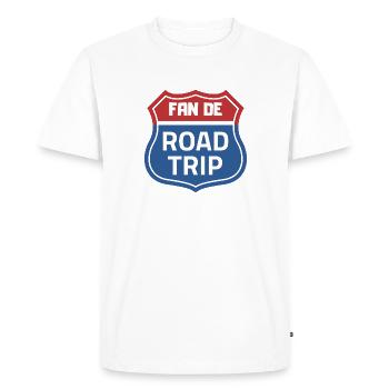 Fan de RoadTrip - T-shirt Premium bio Homme - blanc - Devant - Nico (187cm)