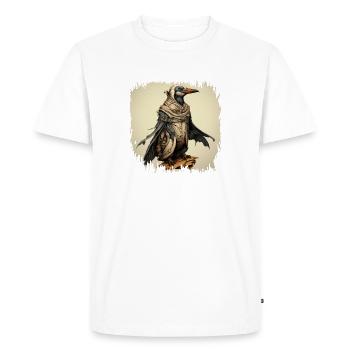 Manchot empereur idée cadeau pingouin roi heureux - T-shirt Premium bio Homme - blanc - Devant - Nico (187cm)
