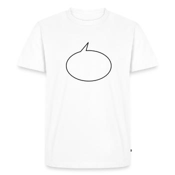 Sprechblase rund klein 2c - T-shirt Premium bio Homme - blanc - Devant - Nico (187cm)