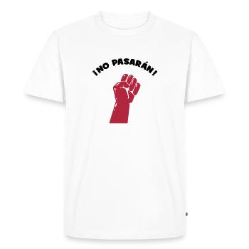 No Pasaran - They shall not pass! - Men's Premium Organic T-Shirt - white - Front - Nico (187cm)