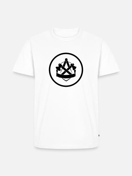 Zunftzeichen Zimmerer - Männer Premium Bio T-Shirt - Weiß
