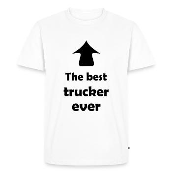 Truck Driver and Trucker - Men's Premium Organic T-Shirt - white - Front - Nico (187cm)