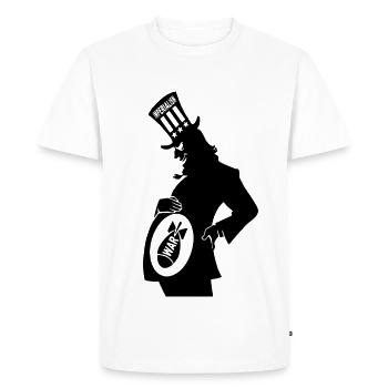 imperialism - Men's Premium Organic T-Shirt - white - Front - Nico (187cm)