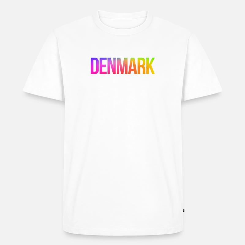 Dänemark Stolz - Männer Premium Bio T-Shirt - Weiß