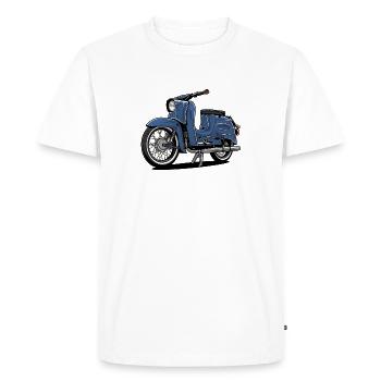 Swallow (pale blue) // Illustration - Men's Premium Organic T-Shirt - white - Front - Nico (187cm)