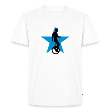 einradfahrer_2c - T-shirt Premium bio Homme - blanc - Devant - Nico (187cm)