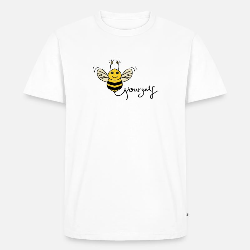 Bee yourself - Männer Premium Bio T-Shirt - Weiß