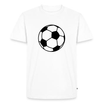 football / ball 2c - T-shirt Premium bio Homme - blanc - Devant - Nico (187cm)