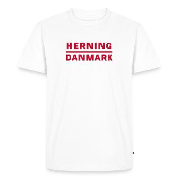 Herning Danemark Style local - T-shirt Premium bio Homme - blanc - Devant - Nico (187cm)