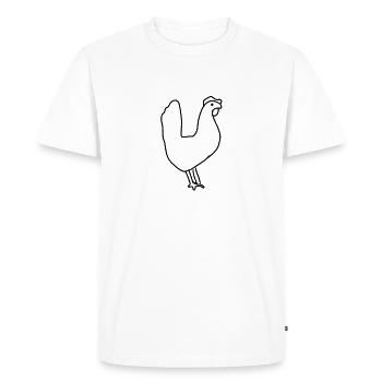 Chicken Animal Icon - Men's Premium Organic T-Shirt - white - Front - Nico (187cm)