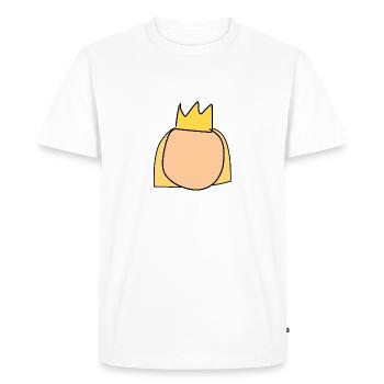 Symbole de la reine de la couronne de la tête - T-shirt Premium bio Homme - blanc - Devant - Nico (187cm)