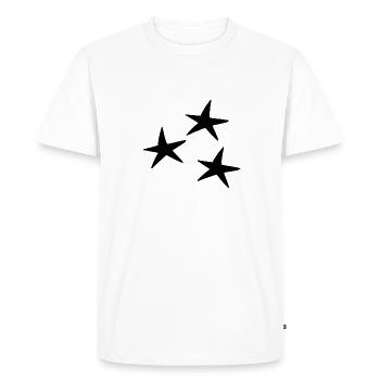 Star pattern icon - Men's Premium Organic T-Shirt - white - Front - Nico (187cm)