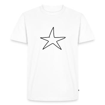 Modèle de symbole d’étoile - T-shirt Premium bio Homme - blanc - Devant - Nico (187cm)