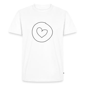 Heart Circle Symbol Shapes - Men's Premium Organic T-Shirt - white - Front - Nico (187cm)