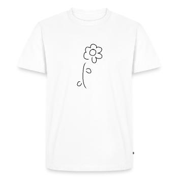 Flower Symbol Plant - Men's Premium Organic T-Shirt - white - Front - Nico (187cm)