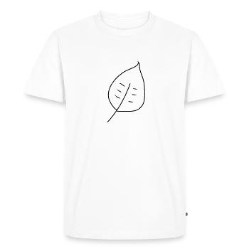 Plante de symbole de feuille - T-shirt Premium bio Homme - blanc - Devant - Nico (187cm)