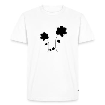 fleur, fleurs, symbole, plante, forme - T-shirt Premium bio Homme - blanc - Devant - Nico (187cm)