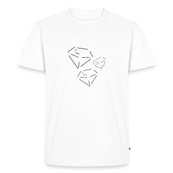 Diamond Diamonds Symbol Cartoon - Men's Premium Organic T-Shirt - white - Front - Nico (187cm)