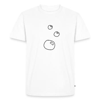 Soap bubbles forming circles - Men's Premium Organic T-Shirt - white - Front - Nico (187cm)