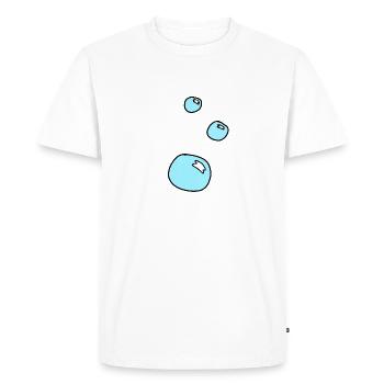 Bulles de savon cercles forme eau bleu - T-shirt Premium bio Homme - blanc - Devant - Nico (187cm)