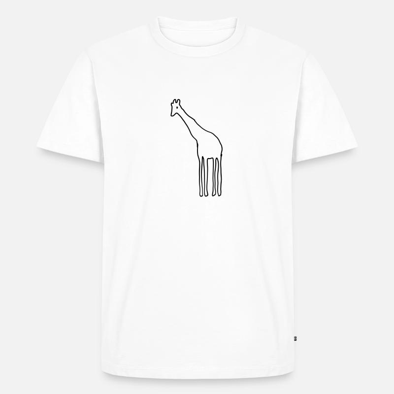 tier giraffe symbol - Männer Premium Bio T-Shirt - Weiß