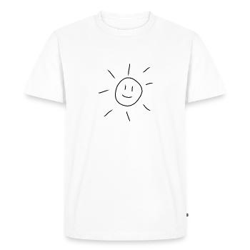 soleil nature heureuse météo été - T-shirt Premium bio Homme - blanc - Devant - Nico (187cm)