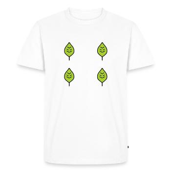motif nature vert à quatre feuilles - T-shirt Premium bio Homme - blanc - Devant - Nico (187cm)