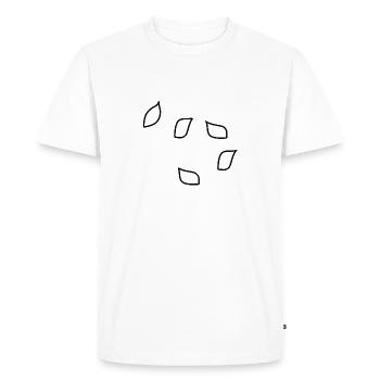 Feuilles motif de feuille - T-shirt Premium bio Homme - blanc - Devant - Nico (187cm)