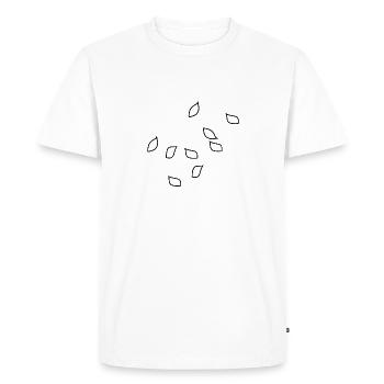 leaves leaf pattern nature plants - Men's Premium Organic T-Shirt - white - Front - Nico (187cm)