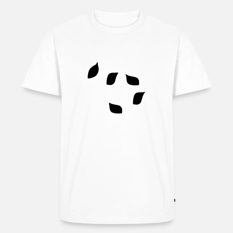 Five Leaves Leaf Pattern Tree - Men's Premium Organic T-Shirt - white