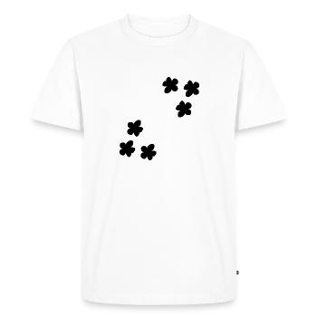 Fleurs, Fleur, Plante, Forme, - T-shirt Premium bio Homme - blanc - Devant - Nico (187cm)