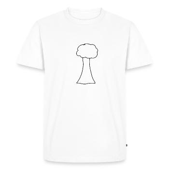 Tree Symbol Nature - Men's Premium Organic T-Shirt - white - Front - Nico (187cm)