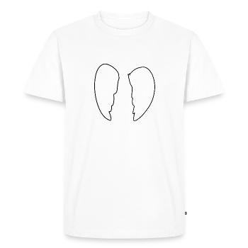 Wings Angel Icon - Men's Premium Organic T-Shirt - white - Front - Nico (187cm)