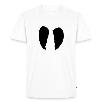 Ailes Ange Symbole Forme - T-shirt Premium bio Homme - blanc - Devant - Nico (187cm)