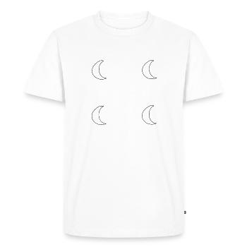 Moon Four Moons Planet Symbol - Men's Premium Organic T-Shirt - white - Front - Nico (187cm)