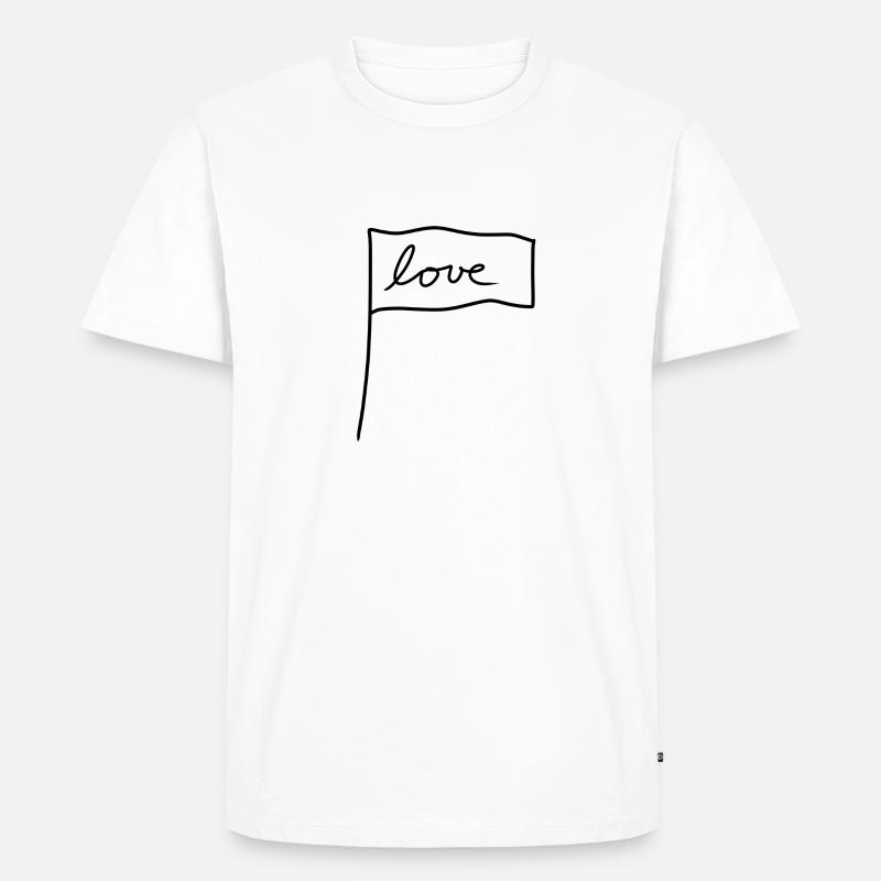 flagge symbol form liebe - Männer Premium Bio T-Shirt - Weiß