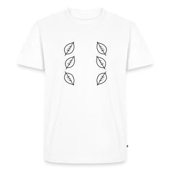 Pattern Leaf Leaves Frame Nature - Men's Premium Organic T-Shirt - white - Front - Nico (187cm)