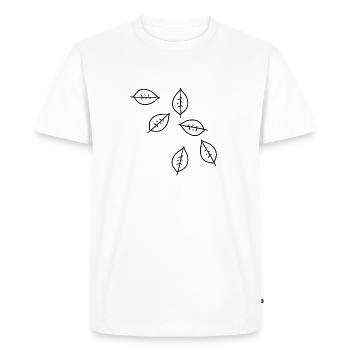 motif feuille feuilles icône forme nature - T-shirt Premium bio Homme - blanc - Devant - Nico (187cm)